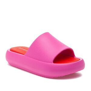 J Slides Beach Slides Squish Sandal in Fuchsia and Red Eva size 8
